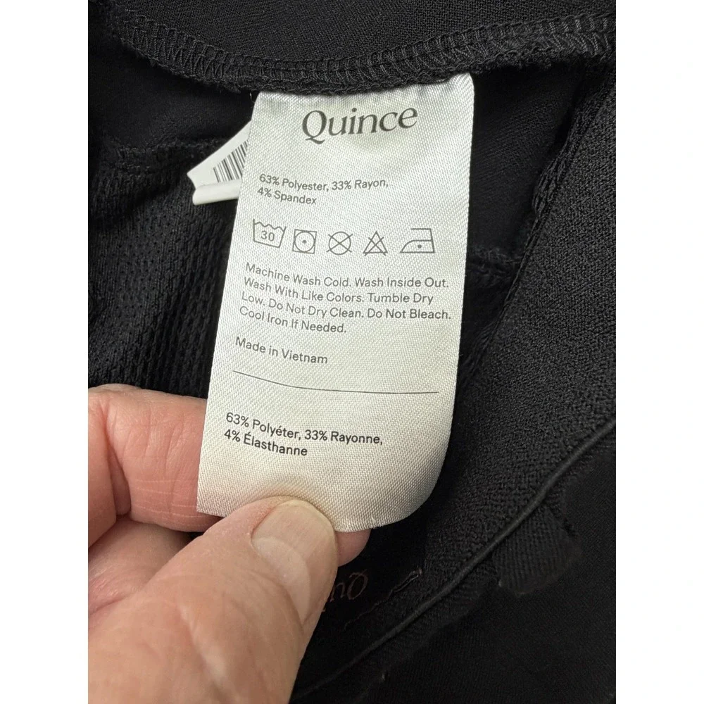 Quince Ultra-Stretch 24/7 Smart Pant Mens 30x30 Black Slim Dress Office LB82362